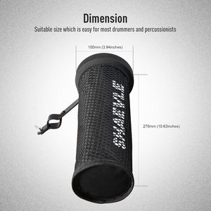 DSC01 Soporte para <span class=keywords><strong>Baquetas</strong></span> Yinyu, Bolsa de Nailon Ajustable con Abrazadera Bloqueable, Capacidad para hasta 5 Pares de <span class=keywords><strong>Baquetas</strong></span> y Mazos - Product Image 3