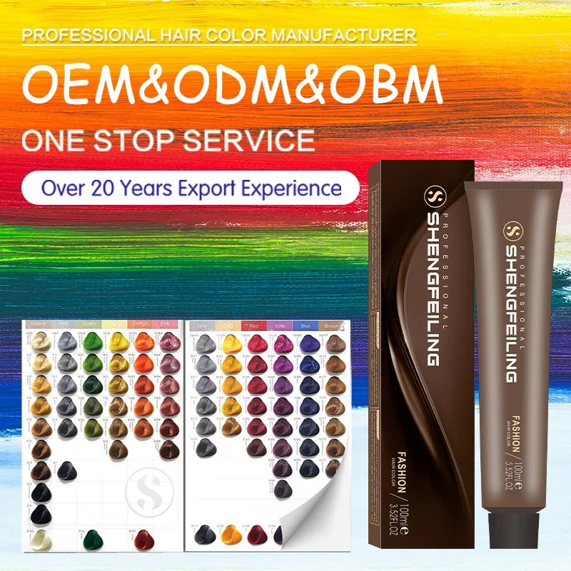 Pabrik OEM grosir krim warna rambut Semi permanen pewarna rambut Salon Label pribadi pewarna warna rambut bebas amonia profesional
