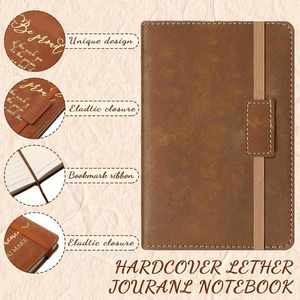 Custom A5 Leather Hardcover <b>Journal</b> Thank You Daily Notebook with Lined Pages-Gift - Product Image 3