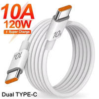 Kabel Tipe-C 120W 10A 0.25/1/1.5/2/3m Pengisian Cepat & Transfer Data untuk iPhone Android