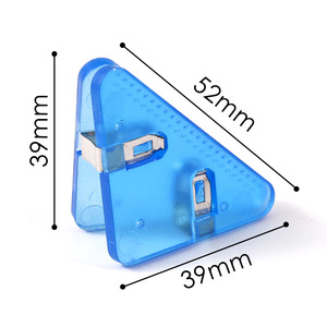 FOSKA - Clip Triangular Transparente Antideslizante de 4 Colores con Capacidad para 50 Hojas, para Marcar Páginas, Segurar Cupones y Hacer Álbumes de Recortes - Product Image 2