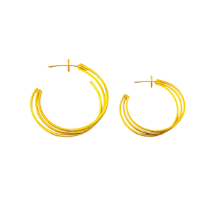 Aros de Moda en Acero Inoxidable 316L con Baño de Oro PVD, Sostenibles y Resistentes - Product Image 2