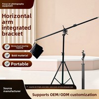Support de sol intégré à bras croisé de 4 m pour téléphone portable, photographie, diffusion en direct, trépied portable, vidéo, rotation à 360°