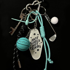 Ciondolo a Forma di Pallone da Basket Fatto a Mano, <span class=keywords><strong>Charm</strong></span> per Cordino di Coppia, Accessori Decorativi Carini per Borse - Product Image 1