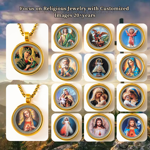 GIVELUCK 3D liontin kotak perhiasan keagamaan gambar "Wanita kami bantuan abadi" pola disesuaikan untuk grosir perhiasan pelanggan - Product Image 5