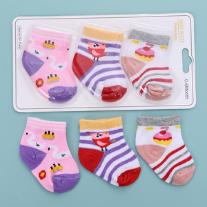 Calzini per Bambini Economici e Carini con Disegni Personalizzati 0-6 Mesi, Motivi <span class=keywords><strong>a</strong></span> <span class=keywords><strong>Righe</strong></span>, Bianchi in Cotone Lavorato <span class=keywords><strong>a</strong></span> Maglia per Maschi e Femmine - Product Image 6