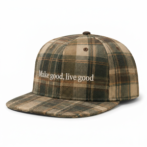 Casquette Snapback Personnalisée en Gros avec Logo Brodé, Motif Écossais Vintage en Mélange de Laine, Casquette à 6 Panneaux à Visière Plate de Haute Qualité - Product Image 2