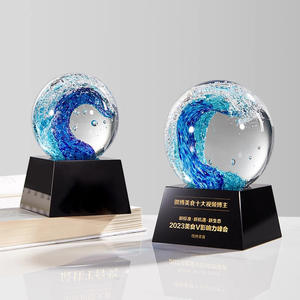 Neues Design Elegante Crystal Trophy Glass Awards Cups Crystal Employee Recognition Awards Team Work Award - Product Image 4