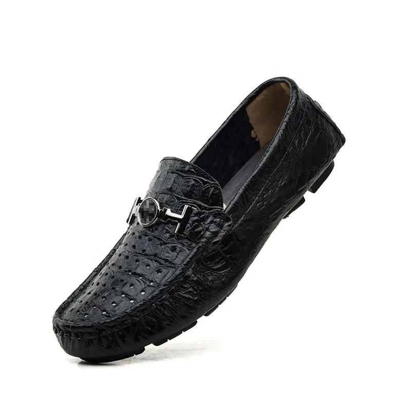 China's top ten brands custom authentic breathable leather shoes men's leather slip on casual shoes