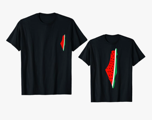 特注コットンデザイン半袖国旗無料パレスチナスイカシャツTシャツ - Product Image 1