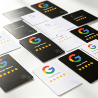 Carte NFC Google Review personnalisée en PVC acrylique CR80, impression offset, haute fréquence NFC213 215 216, carte de visite professionnelle, vente chaude