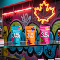 Sachets refermables personnalisés à fermeture éclair, 3,5 g, en aluminium, anti-odeur, emballage en Mylar laminé