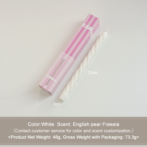 Bộ nến thơm trụ dài không khung màu trắng, trang trí bằng sáp đậu nành, dùng cho trang trí nhà cửa, bàn tiệc cưới, sinh nhật. - Product Image 6