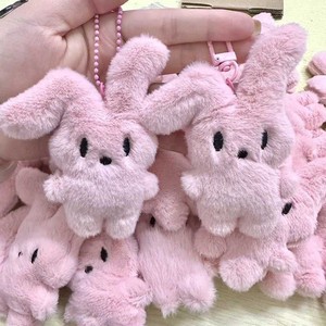 Phụ kiện móc khóa quà tặng khuyến mãi bán buôn tùy chỉnh thú bông nhỏ xinh dễ thương kiểu Kawaii móc khóa thỏ hồng - Product Image 2
