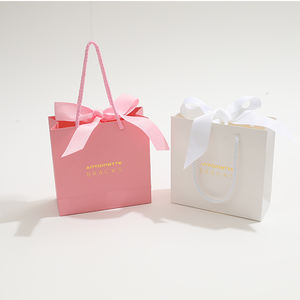 Bolsa de Compras de Papel de Arte con Impresión Colorida y Logotipo Personalizado, Bolsa de Regalo Plegable para Ropa, Joyería y Embalaje - Product Image 3