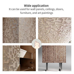 แผ่นผนังไม้เนื้อแข็งลายไม้สำหรับสำนักงานโรงแรมเพดาน/ผนังดูดซับเสียงพื้นหลังภายในเน้นเสียงที่หรูหรา - Product Image 6