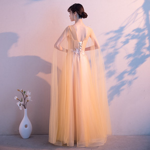 Women's Evening Gown 2026 New Arrival Elegant Long Dress Empire Waist Sweetheart Neckline A-Line Yellow 677 Gray 677 Pink 677 - Product Image 4