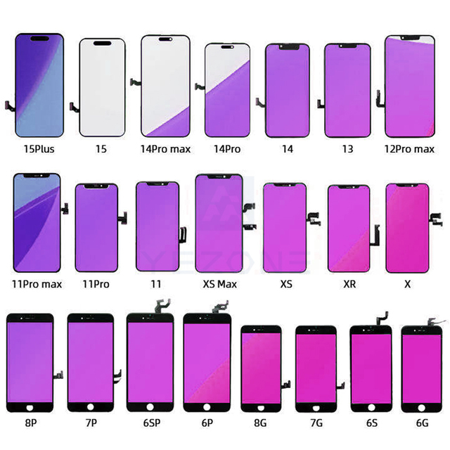 Mobile Phone LCD Screen Replacements for 6/7/8/X/11/12/13/15/16 Pro Max-Original In-cell OLED Display 1 Year 100% Tested