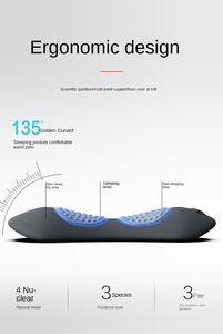 Chauffage Massage lombaire taille soutien coussin 200TC solide motif mousse à mémoire lit sommeil taille Pad cou caractéristique lit oreillers - Product Image 6