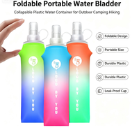 Bouteille d'eau pliable en TPE, récipient portable pliable pour le camping et la randonnée en plein air