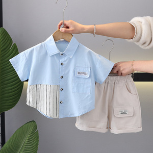 Bộ quần áo hè thời trang cho bé trai, áo + quần đùi, khuyến mãi nóng - Product Image 5