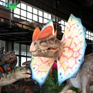 Gecai <span class=keywords><strong>Jurassic</strong></span> Dino <span class=keywords><strong>Park</strong></span> Animatronic Dilophosaurus modelo en venta - Product Image 1