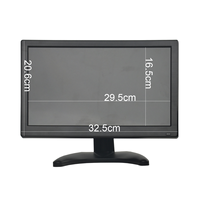Layar LCD 11..6 Inci Resolusi 1366x768 dengan Cangkang Plastik, Monitor CCTV Desktop dengan Antarmuka BNC