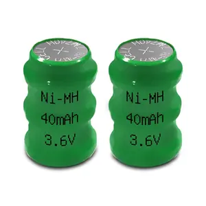 JINTION NIMH 40mAh 3.6v充電式バッテリー3.6Vボタンバッテリーパック40mAhボタンNI-MH充電式バッテリー