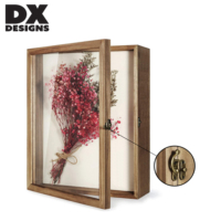 Cadre en bois profond pour photos et souvenirs 8x8 8x10 10x10 12x16 pouces – Idéal pour diplômes, fleurs séchées, photos et objets précieux
