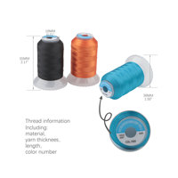 Kit de Fil à Broderie en Gros 80 Couleurs, 550 Yards, Fil Polyester 120D/2 40WT pour Machine à Broderie Domestique et Couture DIY
