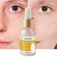 Sérum blanchissant à la pulpe de riz cru biologique à la vitamine C Niacinamide de marque privée d'essence d'acide hyaluronique de riz personnalisé vente en gros biologique