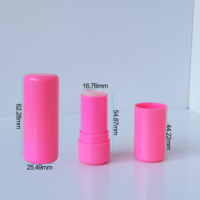 Tubos de Plástico Personalizados para Bálsamo Labial, Tubos Vacíos de Plástico para Lápiz Labial para Envasado de Muestras, Bálsamo Labial Rosa Flash con Aberturas de Llenado Directo