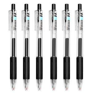 ปากกาเจลแบบกด 0.5 มม. ยี่ห้อ St Brush Pen หมึกสีดำ บรรจุ 6 ด้าม ตัวด้ามพลาสติกสีดำ สำหรับนักเรียนและสำนักงาน - Product Image 5