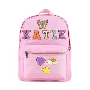 Personnaliser la rentrée scolaire en nylon coloré imperméable pour enfants adolescents sacs d'école pour enfants sac à dos avec sac à lunch sacs d'école pour filles