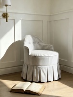 Chaise longue moderne unique de style français, antidérapante, personnalisable, pour la maison, chambre, hall, salon, restaurant, loisirs, en bois et lin