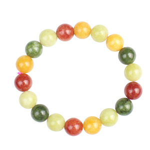 Multi Gemstone Chalcedony <b>Bracelet</b> 10mm <b>Ball</b> Shape Unisex Jewelry Gift - Product Image 5