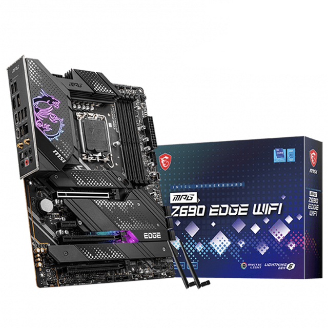 Used MS'I MPG Z690 EDGE WIFI DDR5 Gaming Motherboard with LGA 1700 Socket Supports Intel 12th Gen Core / Pentium Celeron CPU