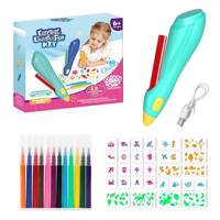 Stylos de peinture électrique exclusifs pour enfants, rechargeables par USB, lavables, marqueurs de coloriage multicolores pour dessin transfrontalier