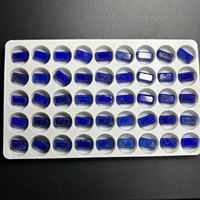 Pierre à facettes Rectangle Lapis Lazuli bleu foncé naturel pour bijoux pendentifs