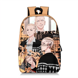 กระเป๋าเป้สะพายหลังนักเรียนลายตัวละครโตเกียวรีเวนเจอร์ส แฟชั่นใหม่ ผ้าโพลีเอสเตอร์ พิมพ์ลายเต็มใบ กันน้ำ มีซิป เหมาะสำหรับทุกเพศ - Product Image 5