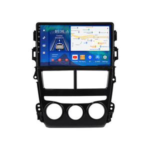 Android 2 DIN Car Radio with GPS Navigation, WiFi for Toyota Yaris 2005-2011, 9 Touch Screen Car Radio with Mirror Link, Bluetooth, FM/RDS Radio, USB/OBD2/DAB /DVR, Steering Wheel Control Reversing