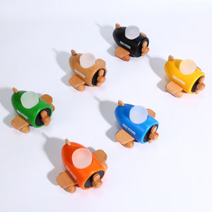 Veilleuse créative en bois en forme d'avion, 3 modes d'éclairage, lampe <span class=keywords><strong>de</strong></span> chevet rechargeable pour la décoration intérieure - Product Image 1