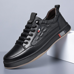 Zapatillas Casuales Blancas para Hombre, con Punta Redonda, Cordones, Suela de Goma Transpirable, Zapatos para Caminar - Product Image 2