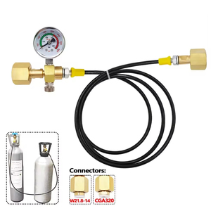 Zimakyfa CQG-W21.8-W21.8-JXG W21.8-14CGA320 Brass <b>Small</b> Welding Tanks Nitrogen Argon CO2 40L <b>Bottle</b> Charging Adapter OEM Air - Product Image 1