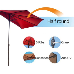 Parasol de jardin à franges londoniennes vintage personnalisé et sur mesure Preimum Poteau en bois Terrasse extérieure Porche Patio Parasol de table - Product Image 5