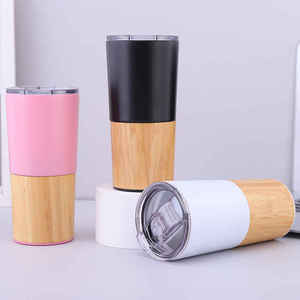 จำหน่ายโดยตรงจากโรงงาน แก้วน้ำสุญญากาศ 20 ออนซ์ สำหรับการค้าต่างประเทศ แก้วน้ำแข็งไส/เบียร์  วัสดุไม้ไผ่  แก้วสแตนเลสสองชั้น - Product Image 4