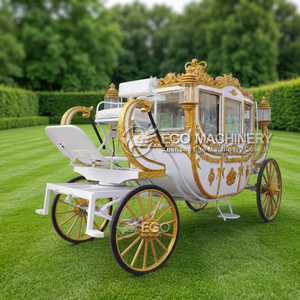 Calèche royale électrique de luxe, meilleur prix, calèche à chevaux, transport spécial, calèche à chevaux moderne, charrette à chevaux pour Noël - Product Image 1