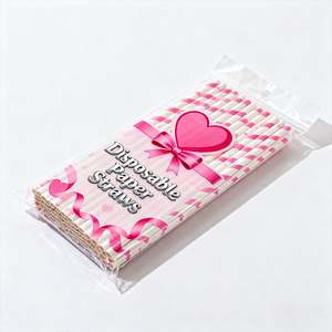 Non-Toxic-Safe Harmless Design Fit Kids Adults All-Age Daily Drink Use <b>Disposable</b> Paper <b>Straws</b> - Product Image 2