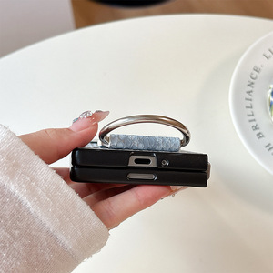 Custodia per Telefono Antiurto in PU con Motivo a Serpente Tinta Unita per <span class=keywords><strong>Samsung</strong></span> Galaxy ZFlip7, Design con Anello, <span class=keywords><strong>Cover</strong></span> Personalizzata per Huawei Pocket 2 - Product Image 4