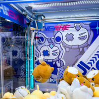 Machine à pince à cadeaux à monnayeur, avec logo personnalisé en usine et garantie d'un an, en anglais, pour centre de jeux et parc d'attractions